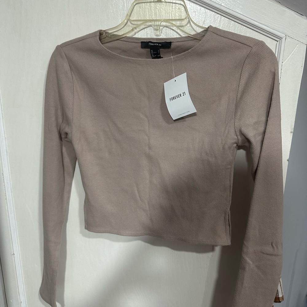 Women's Beige Long Sleeve Tee